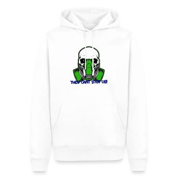 Ils ne peuvent pas nous arrêter - Sweat à capuche Premium bio Homme - blanc - Devant - Nico (187cm)