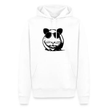 Guinea pig cool sunglasses funny vector 4 - Men’s Premium Organic Hoodie - white - Front - Nico (187cm)