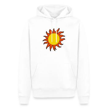 Sonne Sommer Aquarell Natur Strand Himmel Vektor - Männer Premium Bio Hoodie - Weiß - Vorne - Nico (187cm)