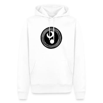 Yin Yang Sign Symbol Peace Happiness Vector 8 - Men’s Premium Organic Hoodie - white - Front - Nico (187cm)