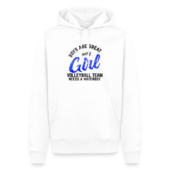 Volleyballer Spruch Für Volleyballspiel Volleyball - Männer Premium Bio Hoodie - Weiß - Vorne - Nico (187cm)