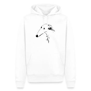 Barsoi Hund witzig - Männer Premium Bio Hoodie - Weiß - Vorne - Nico (187cm)