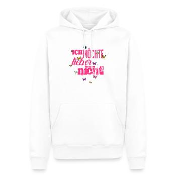 Bartleby der Schreiber - Ich möchte lieber nicht - Männer Premium Bio Hoodie - Weiß - Vorne - Nico (187cm)
