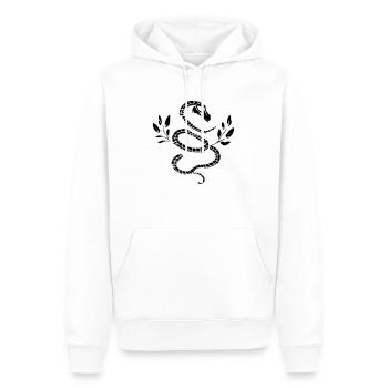 snake skull - Men’s Premium Organic Hoodie - white - Front - Nico (187cm)
