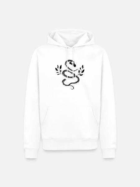 snake skull - Men’s Premium Organic Hoodie - white