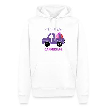 CARFREITAG - Männer Premium Bio Hoodie - Weiß - Vorne - Nico (187cm)