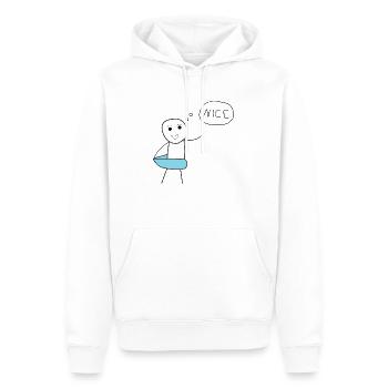 Nice Design für Badehosen Freunde Lustig am Strand - Männer Premium Bio Hoodie - Weiß - Vorne - Nico (187cm)