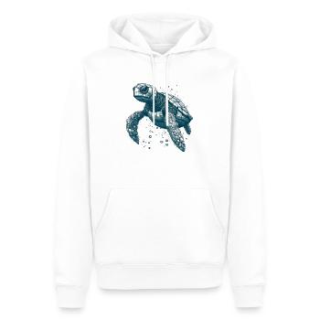 Sea turtles are simply great sea creatures - Men’s Premium Organic Hoodie - white - Front - Nico (187cm)
