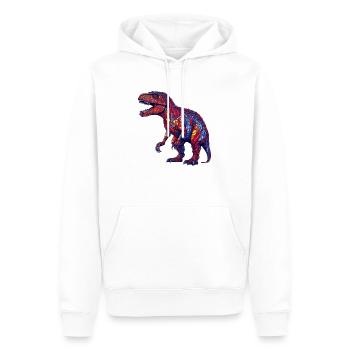 Dinosaures aux couleurs vives et vives - Sweat à capuche Premium bio Homme - blanc - Devant - Nico (187cm)