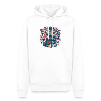 Amerikanische Folklore - Männer Premium Bio Hoodie - Weiß - Vorne - Nico (187cm)