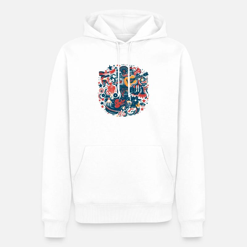 Folklore américain - Sweat à capuche Premium bio Homme - blanc
