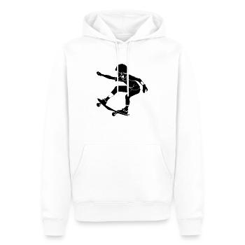 skateboard - Männer Premium Bio Hoodie - Weiß - Vorne - Nico (187cm)
