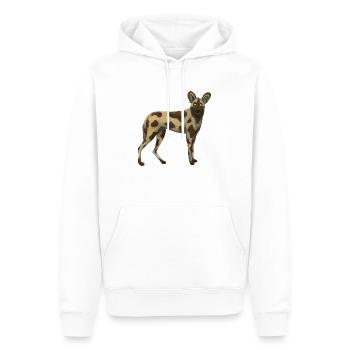 Wildhund - Männer Premium Bio Hoodie - Weiß - Vorne - Nico (187cm)