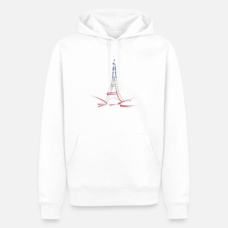 paris la tour eiffel - Männer Premium Bio Hoodie - Weiß