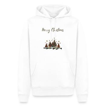 Merry Christmas Tree Design - Men’s Premium Organic Hoodie - white - Front - Nico (187cm)