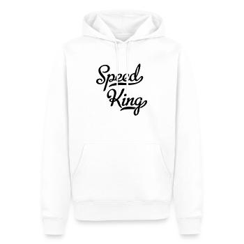 Speed King - Männer Premium Bio Hoodie - Weiß - Vorne - Nico (187cm)