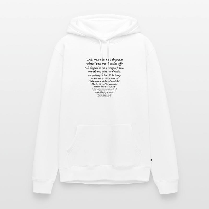 Sein oder Nichtsein 02 (schwarzer Text) Männer Premium Bio Hoodie