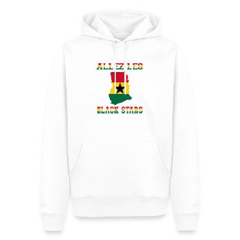 Allez Les Black Stars Maillot Meteors Starlets - Sweat à capuche Premium bio Homme - blanc - Devant - Nico (187cm)