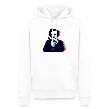 Pensée d’Edgar Allan Poe - Sweat à capuche Premium bio Homme - blanc - Devant - Nico (187cm)