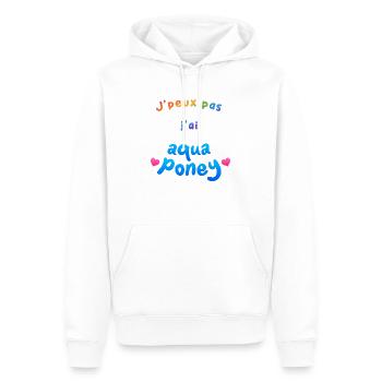 Je peux pas j ai aquaponey FR - Sweat à capuche Premium bio Homme - blanc - Devant - Nico (187cm)