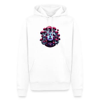 Psychedelische Pilzschönheit - Männer Premium Bio Hoodie - Weiß - Vorne - Nico (187cm)