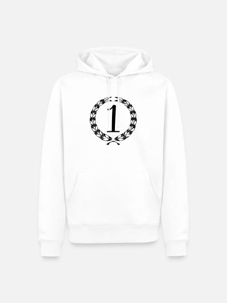 1 kranz - Männer Premium Bio Hoodie - Weiß