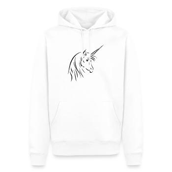 unicorn - Männer Premium Bio Hoodie - Weiß - Vorne - Nico (187cm)