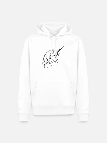 unicorn - Männer Premium Bio Hoodie - Weiß