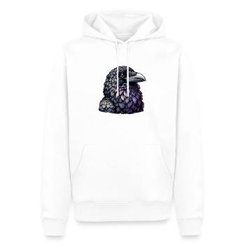 Art du corbeau mystique - Sweat à capuche Premium bio Homme - blanc - Devant - Nico (187cm)