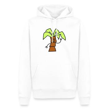 Lustige Süße Palme Winkt Glücklich Gesicht Comic - Männer Premium Bio Hoodie - Weiß - Vorne - Nico (187cm)