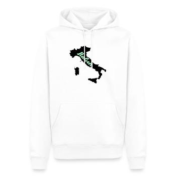 Pays Italie - Sweat à capuche Premium bio Homme - blanc - Devant - Nico (187cm)