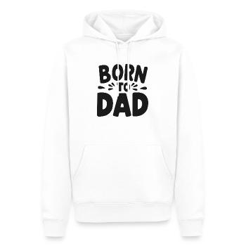Né de papa - Sweat à capuche Premium bio Homme - blanc - Devant - Nico (187cm)