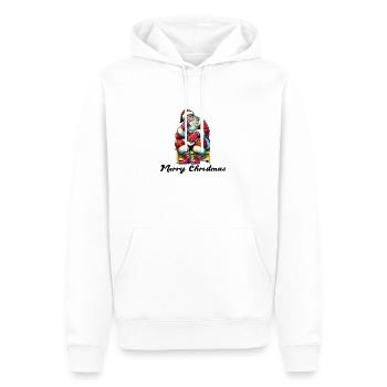 Noël de la Saint-Nicolas - Sweat à capuche Premium bio Homme - blanc - Devant - Nico (187cm)