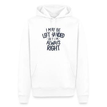 Design for proud left-handers - Men’s Premium Organic Hoodie - white - Front - Nico (187cm)
