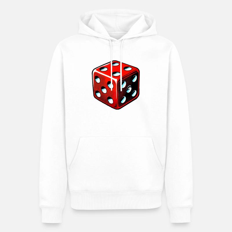 cube - Sweat à capuche Premium bio Homme - blanc