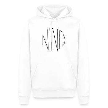 Nina - Männer Premium Bio Hoodie - Weiß - Vorne - Nico (187cm)