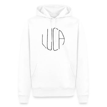 Luca - Männer Premium Bio Hoodie - Weiß - Vorne - Nico (187cm)