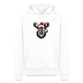 reh christmas reindeer - Männer Premium Bio Hoodie - Weiß - Vorne - Nico (187cm)