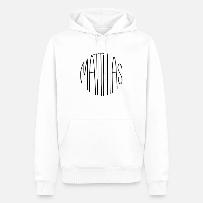 Matthias - Männer Premium Bio Hoodie - Weiß