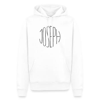 Joseph - Sweat à capuche Premium bio Homme - blanc - Devant - Nico (187cm)