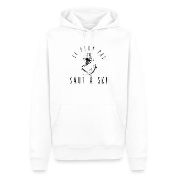 Ich kann nicht, ich habe Skispringen - Männer Premium Bio Hoodie - Weiß - Vorne - Nico (187cm)