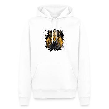Bande dessinée d’animaux de chien - Sweat à capuche Premium bio Homme - blanc - Devant - Nico (187cm)