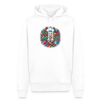 Chefkoch Logo - Männer Premium Bio Hoodie - Weiß - Vorne - Nico (187cm)