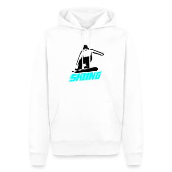 skiing - Männer Premium Bio Hoodie - Weiß - Vorne - Nico (187cm)