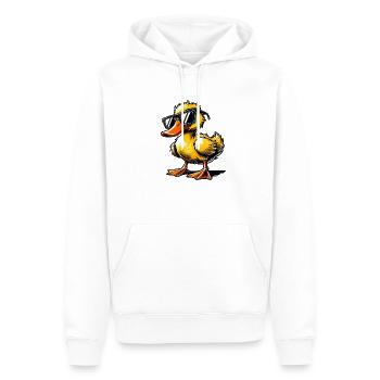 Bande dessinée de canard - Sweat à capuche Premium bio Homme - blanc - Devant - Nico (187cm)