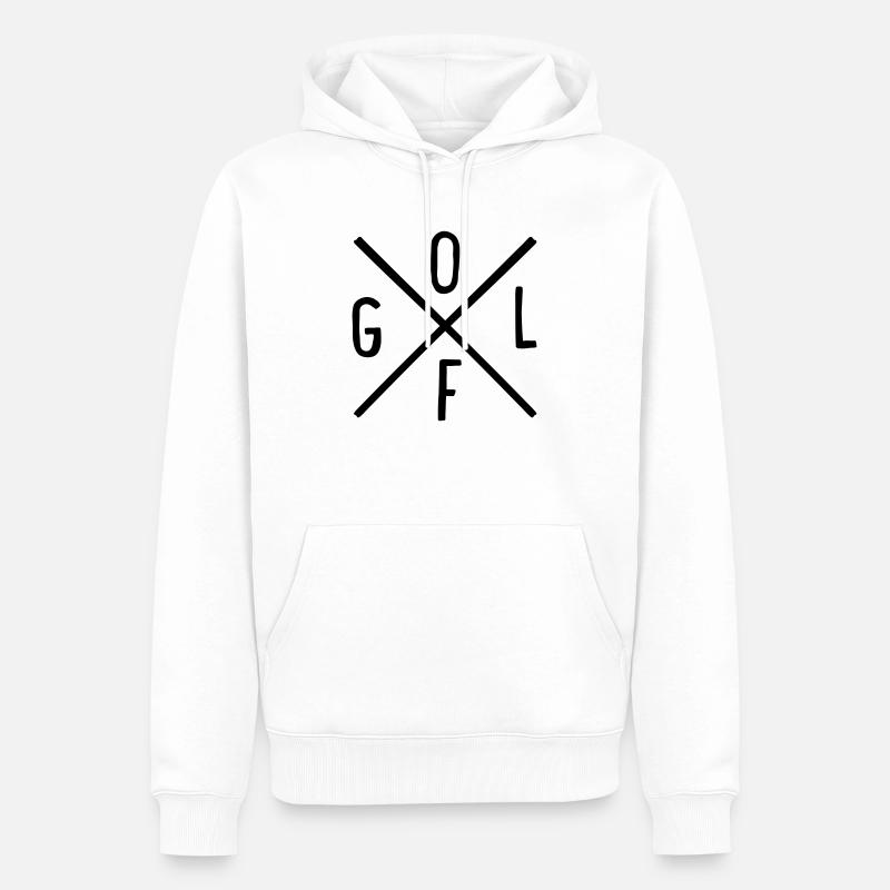 Golfe - Sweat à capuche Premium bio Homme - blanc