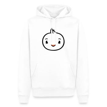 Bird Face Head Duck Cute Cute Friendly - Men’s Premium Organic Hoodie - white - Front - Nico (187cm)