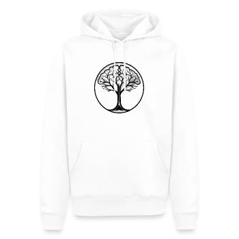 Brain Tree Logo - Mezmerizing Design - Men’s Premium Organic Hoodie - white - Front - Nico (187cm)