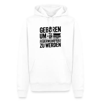 Geboren um Feuerwehrmann zu werden - Männer Premium Bio Hoodie - Weiß - Vorne - Nico (187cm)