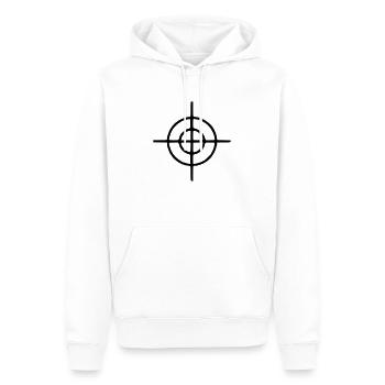 Fadenkreuz - Männer Premium Bio Hoodie - Weiß - Vorne - Nico (187cm)